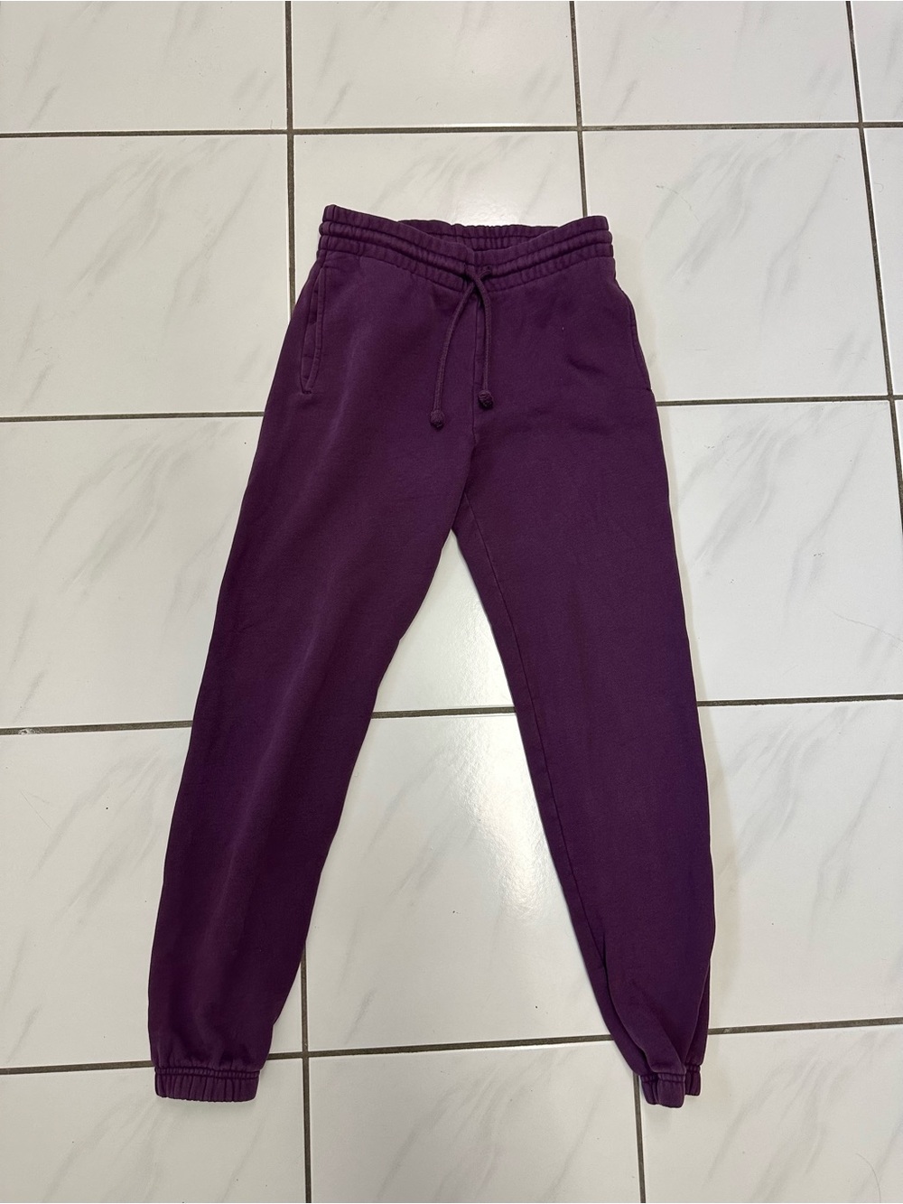 TNA Cozy AF Fleece Sweatpants Dark Purple XS